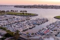 Sunset San Diego Bay - San Diego Marina Royalty Free Stock Photo