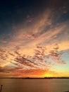 Sunset in San Diego Bay Royalty Free Stock Photo