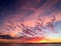 Sunset in San Diego Bay Royalty Free Stock Photo