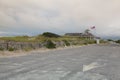 Sunset in the sand dunes beach on the Cape Cod National Seashore Royalty Free Stock Photo