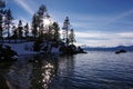 Sunset at Sand Harbor Beach, Lake Tahoe, Nevada side Royalty Free Stock Photo