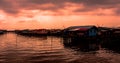 Sunset in Sandakan. Malasya Royalty Free Stock Photo