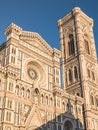 Sunset in Santa Maria del Fiore cathedral in Firenze Royalty Free Stock Photo