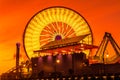 Sunset at the Santa Monica Pier in Los Angeles