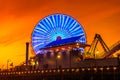 Sunset at the Santa Monica Pier in Los Angeles