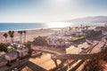 Sunset in Santa Monica Royalty Free Stock Photo