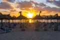 Sunset on Santa Ponsa beach playa, Mallorca, Spain