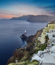 Sunset at Santorini island,Greece Royalty Free Stock Photo