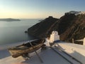 Sunset in santorini islands greek