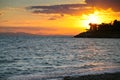 Sunset on Saronic Gulf (Athens,Greece) Royalty Free Stock Photo