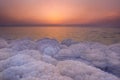 Sunset scenary at Dead Sea, Jordan Royalty Free Stock Photo