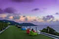 Sunset scene and clouds over Kata Beach in Phuket, Thailand