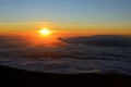 Sunset scene from Haleakala volcano, Maui, Hawaii Royalty Free Stock Photo