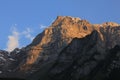 Sunset Scene at Lake Kloental, Glarus Canton. Mount Glaernisch Royalty Free Stock Photo