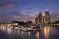 Sunset scene at Reflections at Keppel Bay, Harbourfront, Singapore Royalty Free Stock Photo