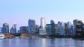 Sunset scene of Vancouver, Canada downtown