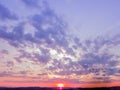 Sunset scene wallpaper background, colorful sky with soft Royalty Free Stock Photo