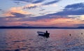 Sunset scenery beach at Eretria Euboea Greece