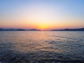 Sunset scenery in Greece Royalty Free Stock Photo