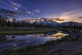 Sunset at Schwabacher`s Landing Royalty Free Stock Photo