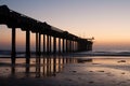 Sunset at Scripps Pier Royalty Free Stock Photo