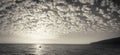 Sunset Sea Coast Black-and White Photography Royalty Free Stock Photo