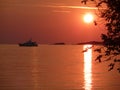 Sunset at sea in Croatia