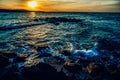 Sunset on the sea Royalty Free Stock Photo