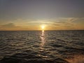 Sunset sea laut petang boat