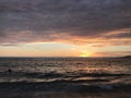 Sunset at the sea at Mazatlan