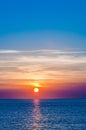 Sunset at sea Royalty Free Stock Photo