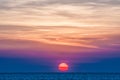 Sunset at sea Royalty Free Stock Photo