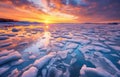 âSunset is so marvelous that even the sun itself watches it every day in the reflections of the infinite ice mountain.â\