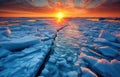 âSunset is so marvelous that even the sun itself watches it every day in the reflections of the infinite ice mountain.â\