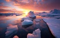 âSunset is so marvelous that even the sun itself watches it every day in the reflections of the infinite ice mountain.â\