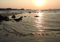 Sunset and Sea , Redi Beach Royalty Free Stock Photo