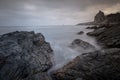 Sunset at Sea. Storm. Seascape. Black Sea and Crimea Royalty Free Stock Photo