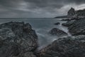 Sunset at Sea. Storm. Seascape. Black Sea and Crimea Royalty Free Stock Photo