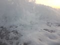 Sunset Sea Waves Foam Splash In Summer Preveza Vrahos Greece