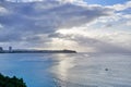 Sunset seascape of Tumon Bay, Guam, from a high view point Royalty Free Stock Photo