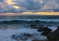 Sunset by the Seashore in Redondo Beach, Los Angeles County, California Royalty Free Stock Photo