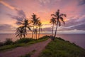 Sunset at the seaside