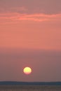 Sunset seen across Morecambe Bay from Morecambe Royalty Free Stock Photo