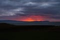 Sunset seen from Giant`s Causeway Royalty Free Stock Photo