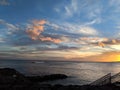 Sunset seen from Kakaako park Cove Royalty Free Stock Photo