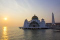 Sunset at selat mosque Royalty Free Stock Photo