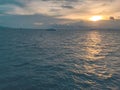 Sunset in selat sunda Royalty Free Stock Photo