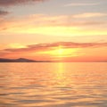 Sunset over Georgia Strait Royalty Free Stock Photo