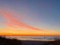 Sunset Serenity at the Beach Capturing Natures Tranquility and Solitude Royalty Free Stock Photo