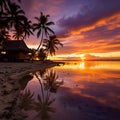 Sunset Serenity: A breathtaking oasis awaits in the secluded beaches of Tahiti